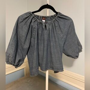 Tea Collection - girls - over sized denim look top